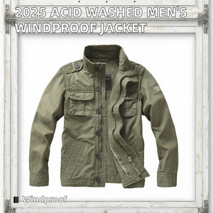 Nouvelle arrivée 2025, veste en toile enduite coupe-vent de haute qualité pour homme, style safari, slim, fermeture éclair unie, automne printemps - Product Image 2