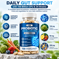 Complément Probiotique à Marque Blanche OEM, Capsules Molles Prébiotiques avec Enzymes Digestives pour Soutenir la Santé Intestinale