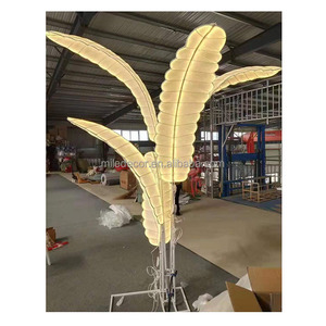 Nguồn Cung Cấp Đám Cưới Led Lông Đường Dẫn Cây Cọ Đường Hướng Dẫn Cây Chuối Lá Cho Đám Cưới Lối Đi - Product Image 1