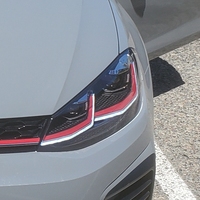 Phare LED à rayures rouges, pour Golf 2013, RHD GTI, conduite à main droite