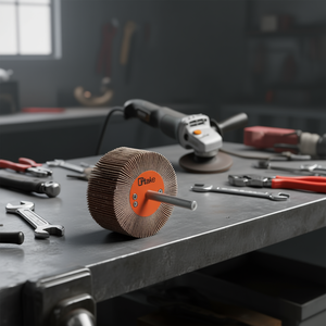 Roue à lamelles abrasives en corindon Ttake 30x30 mm, tige de 6 mm, grain 80, pour le meulage - Product Image 3