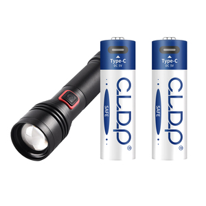 Мощные перезаряжаемые батарейки Double AA CLDP <span class=keywords><strong>Zn</strong></span>-<span class=keywords><strong>Ni</strong></span> 1.6V USB, 4 шт. в упаковке, для фонарика - Product Image 1