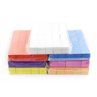 SunelPort Mini Lima de Esponja Desechable para Uñas, Bloque de Pulido Blanco Tipo Tofu, Lavable, Esmerilado, No Deja Residuos, Grano Grueso/Fino 100/180