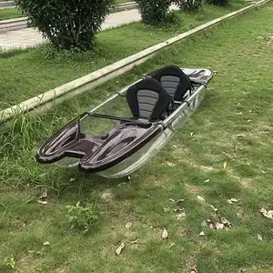 Kayak transparente de policarbonato para dos personas, plástico, transparente