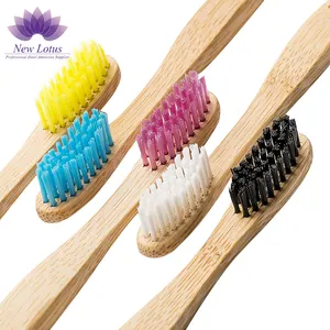 Toptan tek kullanımlık banyo otel aksesuar diş kiti olanaklar bambu diş fırçası setleri
