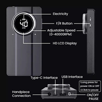 Kit de perceuse à ongles sans fil rechargeable Wellstry, moteur sans balais 40000 tr/min, portable, logo personnalisable, USB Type-C, 6 embouts de perçage