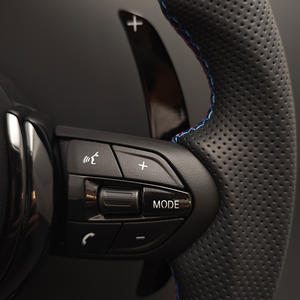 Con LED M Stripe in pelle pianoforte volante nero per <span class=keywords><strong>BMW</strong></span> F10 F20 F30 <span class=keywords><strong>F45</strong></span> F46 F48 X5 F15 X6 F16 M3 F80 M4 F82 M2 F87 M5 F90 - Product Image 4