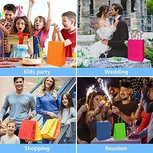 36Pcs <b>Paper</b> Party Bags 12 Colors Candy Gift Bags with Handles Colored <b>Paper</b> Bags for Kids Party Birthday Wedding - Product Image 6
