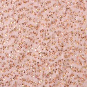 Tissu de dentelle autrichien haut de gamme brodé de sequins turquoise, 95% polyester, 5% élasthanne, pour mariage et fête, vendu au mètre - Product Image 4