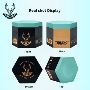 Mesa Pizarron De Billar Profesional Específico Verde Claro Pool Stick Chalk Gran Tamaño Hexagonal Billiard Snooker Cue Chalk - Product Image 4
