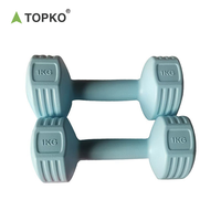 Haltères TOPKO à code couleur, système de sélection rapide pour des entraînements efficaces