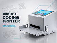 Printer Inkjet Desktop Model Baru 2026 12.7mm Layar Sentuh Statis Pintar untuk Botol Kaleng, Cepat Kering