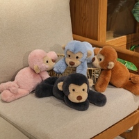 Großhandel Flauschiger Langarm-Affen-Plüschtier Weicher Sitzender Affe Stofftier Plüschpuppe für Sofa-Dekoration Kinder Zoo-Thema Geschenk