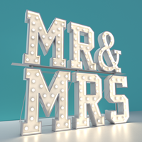 Lettre 3ft 3d Métal Numéro Géant Avec Lumières Led Chapiteau Lettres 4ft Light Up Stand Numéros Anniversaire