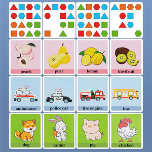 Enfants Montessori éducation jouet Parent enfant Interaction dessin animé ours multicolore géométrie en forme appariement blocs jeu d'association - Product Image 4