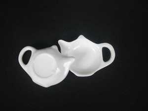 <b>White</b> Ceramic Teabag Plates Spoon Rests Tea Bag Rest <b>Coaster</b> Seasoning Dish - Product Image 2