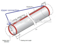 Conduit d'aération plat de 600 mm pour tunnel minier, métro, sous-sol, passage souterrain