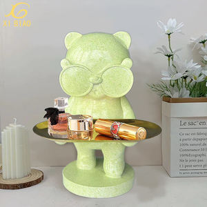 Vente en gros d'usine <span class=keywords><strong>Nouveau</strong></span> <span class=keywords><strong>Kung</strong></span> <span class=keywords><strong>Fu</strong></span> <span class=keywords><strong>Panda</strong></span> Violent Bear Résine Peint à la main Réaliste Artisanat Décoration Plateau Étagère de rangement - Product Image 2