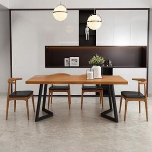 2025 Ventas calientes Mesa de comedor de roble macizo americano Diseño moderno para familias pequeñas Café y restaurante Uso de comedor - Product Image 5