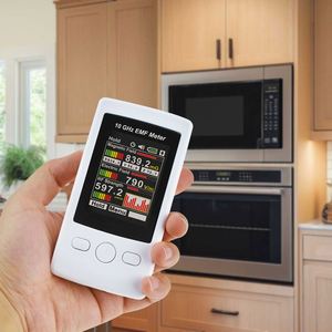 Détecteur EMF multi-champs professionnel 10 GHz, détecte 3 types de rayonnement (MF, EF, RF), avec avertissement lumineux et certifié CE - Product Image 3