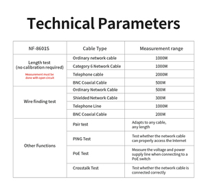 NOYAFA NF-8601S Probador de Cables de Red RJ45 RJ11 BNC POE, Localizador de Líneas, Trazador de Cables TDR, Medidor de Longitud - Product Image 5