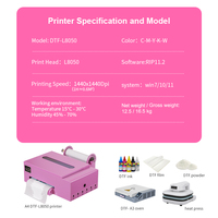 Mesin printer DTF A4 US Stok Lokal Roll-to-roll XP600 untuk kaos, printer DTF kecil untuk Toko Startup