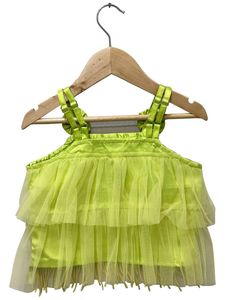 Twisha Girls clothing sets Lime Green Embroidered Sleeveless <b>Net</b> <b>Top</b> with Printed Palazzo Set - Product Image 3