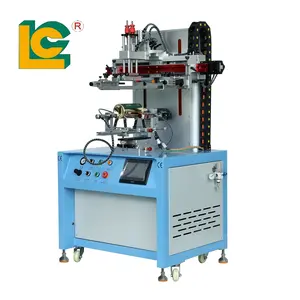 High precision multi color semi automatic round silk screen printing machine for cosmetic glass bottle with color sensor