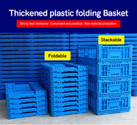 Conteneurs pliables en plastique Huidu Solid Box 600*400*220MM, écologiques, pour rangement de garage, organisateur L-L101, emballage de légumes, empilables