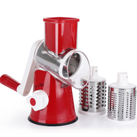 Fabrieks Prijs Voedsel Shredder Multifunctionele Handmatige Roller Drie-Blads Groentesnijder