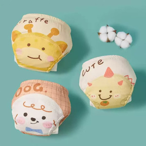 Culottes <span class=keywords><strong>d</strong></span>'<span class=keywords><strong>apprentissage</strong></span> pour bébé, lavables, réutilisables, en coton, imperméables, anti-fuites, pour l'<span class=keywords><strong>apprentissage</strong></span> de la propreté, <span class=keywords><strong>sous</strong></span>-vêtements pour enfants en bas âge - Product Image 1