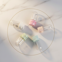 Mini flacons cosmétiques en verre de 1,5 m, 2 ml/5 ml, pour essences, sérums de soin, huiles démaquillantes, échantillons, avec couvercle imprimé et scellé
