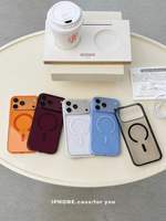 Coque magnétique transparente haute qualité pour iPhone 18 Pro Max, texture originale, anti-chute, protection intégrale