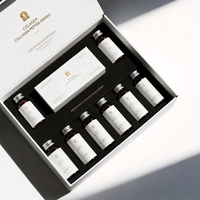 Emballage personnalisé pour peptides et boîtes rigides avec logo imprimé en bronzage haut de gamme pour les médicaments au collagène et aux peptides