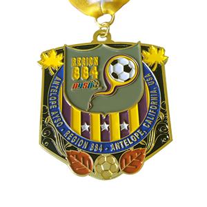 Fabricants, vente en gros, personnalisation, médailles de football 3D avec paillettes, médailles sportives en métal de qualité supérieure pour souvenirs - Product Image 1