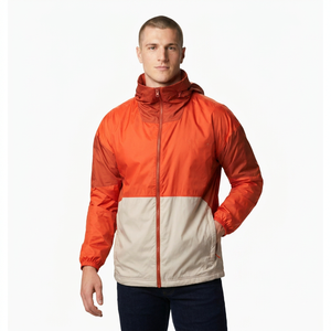 Men's Hooded Waterproof Windproof Polyester Zipper Closure Casual Autumn Outerwear Jacket - Product Image 1
