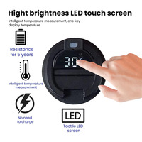 Venta al por Mayor de Tazas de Viaje de Acero Inoxidable de 380 ml/510 ml con Asa y Tapa, Aislamiento Térmico LED, Doble Pared, Aislamiento al Vacío 12-24