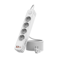 Multiprises 4 prises d'usine OEM avec 2 ports USB a et 2 ports de type C UE Allemagne Corée Plomb d'extension du marché Nom du produit Prise