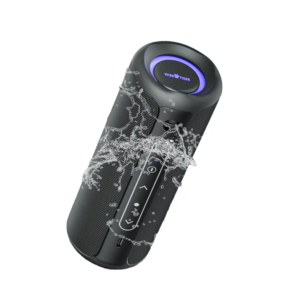 Портативный Bluetooth динамик 30 Вт звук водонепроницаемый RGB световой динамик для вечеринки