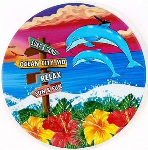 PUNTA CANA Ocean Animal Spanish Ceramic Coasters Customized Rich Color PARROT Printed Table Decor <b>Trivet</b> Mats Pads Travel - Product Image 2