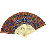 Éventail pliant décoratif en bambou sculpté sur mesure, avec face imprimée, souvenir de mariage ou de fête