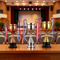 Trophée de champion de football en métal de qualité supérieure, coupe dorée pour les tournois et la décoration d'événements