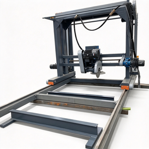 Scie à onglets verticale et horizontale à double lame en alliage, machine automatique à onglets pour bois avec onduleur et déplacement automatique - Product Image 1