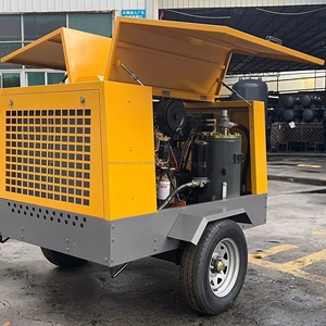 Compresseur d'air à vis mobile <span class=keywords><strong>diesel</strong></span> portable 185 CFM 375CFM 400CFM 600 CFM 1000 CFM avec préchauffage - Product Image 2