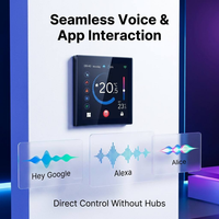 Termostat Pemanas Lantai Pintar WiFi Tuya Layar Sentuh 3A Pengontrol Suhu dengan Alexa Google Home untuk Hotel Villa