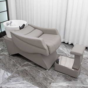 Sillón de Barbería Moderno y Minimalista de Cuero, Reclinable y Semi-Reclinable, con Función de Lavado con Agua, <span class=keywords><strong>para</strong></span> Barberías y Salones - Venta al Por Mayor - Product Image 4