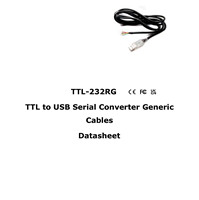 Feanteek Original FT232RQ Puce TTL-232RG-VIP-WE 1.8M PVC Noir Câble 24AWG Cuivre Conducteur TTL vers USB Uart Câble