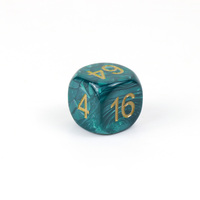 Émeraude 25mm multiplicateur grand motif de perles dés jeux de société personnalisés jeu de dés gravés amusants