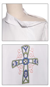 Robe <span class=keywords><strong>de</strong></span> clergé, vêtement <span class=keywords><strong>de</strong></span> prêtre catholique chrétien arabe du Moyen-Orient, en polyester, à capuche, longueur cheville, pour l'été et l'automne, vente en gros - Product Image 6