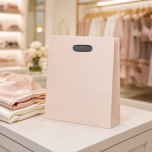 Polyethylene Die Cut Carrier <b>Bags</b> Customizable Anti Static Reusable Merchandise Display Fashion Outlet - Product Image 4